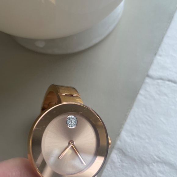 Movado Rose Gold Women's Bangle Watch - Picture 2 of 6